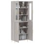 Hohes Sideboard aus sonomagrauem Sperrholz, 69,5 x 34 x 180 cm von vidaXL, Sideboards - Ref: Foro24-3198207, Preis: 160,53 €,...