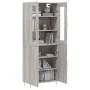 Hohes Sideboard aus sonomagrauem Sperrholz, 69,5 x 34 x 180 cm von vidaXL, Sideboards - Ref: Foro24-3198207, Preis: 160,14 €,...