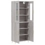 Aparador alto madera contrachapada gris sonoma 69,5x34x180 cm de vidaXL, Aparadores - Ref: Foro24-3198207, Precio: 165,88 €, ...