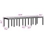 Conjunto de Comedor de Jardín 15 pcs Marrón Ratan Polt