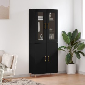 Hohes Sideboard Sperrholz schwarz 69,5x34x180 cm von vidaXL, Sideboards - Ref: Foro24-3198202, Preis: 156,10 €, Rabatt: %