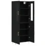 Aparador alto madera contrachapada negro 69,5x34x180 cm de vidaXL, Aparadores - Ref: Foro24-3198202, Precio: 154,61 €, Descue...