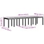 Conjunto de Comedor de Jardín 15 pcs Blanco Ratan Polt
