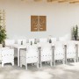 Conjunto de Comedor de Jardín 15 pcs Blanco Ratan Polt
