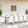 Conjunto de Comedor de Jardín 15 pcs Blanco Ratan Polt