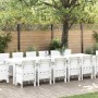 Conjunto de Comedor de Jardín 15 pcs Blanco Ratan Polt