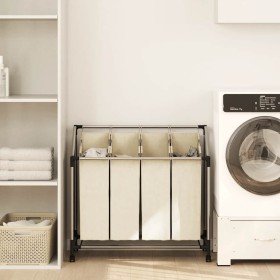 Separador de colada con 4 bolsas acero crema