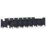 Conjunto de Comedor de Jardín 17 pcs Antracita Ratan Polt