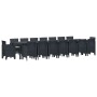 Conjunto de Comedor de Jardín 17 pcs Antracita Ratan Polt