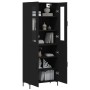 Hohes schwarzes Sperrholz-Sideboard 69,5 x 34 x 180 cm von vidaXL, Sideboards - Ref: Foro24-3198210, Preis: 160,89 €, Rabatt: %