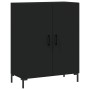 Hohes schwarzes Sperrholz-Sideboard 69,5 x 34 x 180 cm von vidaXL, Sideboards - Ref: Foro24-3198210, Preis: 160,89 €, Rabatt: %