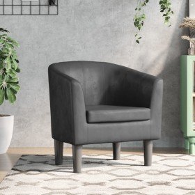 Sillón cuero sintético gris Sillón cuero sintético gris