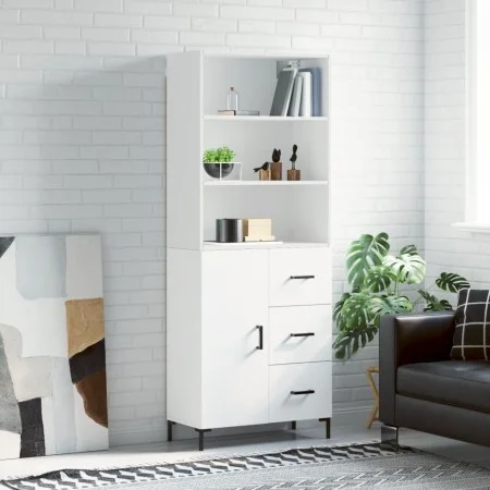 Hohes Sideboard Sperrholz weiß 69,5x34x180 cm von vidaXL, Sideboards - Ref: Foro24-3189445, Preis: 150,44 €, Rabatt: %
