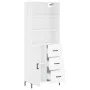 Aparador alto madera contrachapada blanco 69,5x34x180 cm de vidaXL, Aparadores - Ref: Foro24-3189445, Precio: 150,23 €, Descu...