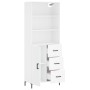 Tall white plywood sideboard 69.5x34x180 cm by vidaXL, Sideboards - Ref: Foro24-3189445, Price: 160,31 €, Discount: %