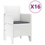 Conjunto de Comedor de Jardín 17 pcs Ratan Polt