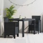 Conjunto de Comedor de Jardín 3 pcs Antracita Ratan Polt
