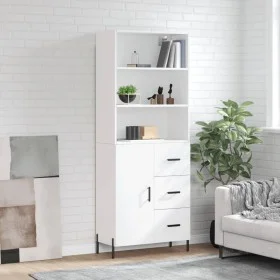 Aparador alto madera contrachapada blanco 69,5x34x180 cm by vidaXL, Sideboards - Ref: Foro24-3189453, Price: 156,99 €, Discou...