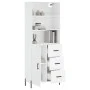 Aparador alto madera contrachapada blanco 69,5x34x180 cm by vidaXL, Sideboards - Ref: Foro24-3189453, Price: 156,99 €, Discou...