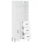 Aparador alto madera contrachapada blanco 69,5x34x180 cm by vidaXL, Sideboards - Ref: Foro24-3189453, Price: 156,99 €, Discou...