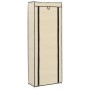 Mueble zapatero de tela con funda color crema 57x29x162 cm