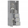 Concrete gray plywood tall sideboard 69.5x34x180 cm by vidaXL, Sideboards - Ref: Foro24-3189425, Price: 148,54 €, Discount: %