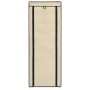 Mueble zapatero de tela con funda color crema 57x29x162 cm