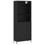 Aparador alto madera contrachapada negro 69,5x34x180 cm de vidaXL, Aparadores - Ref: Foro24-3189454, Precio: 169,68 €, Descue...