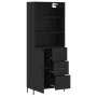 Aparador alto madera contrachapada negro 69,5x34x180 cm de vidaXL, Aparadores - Ref: Foro24-3189454, Precio: 169,68 €, Descue...
