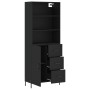 Tall black plywood sideboard 69.5x34x180 cm by vidaXL, Sideboards - Ref: Foro24-3189454, Price: 171,03 €, Discount: %