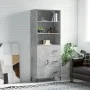 Aparador alto madera contrachapada gris hormigón 69,5x34x180 cm by vidaXL, Sideboards - Ref: Foro24-3189449, Price: 145,79 €,...
