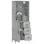 Aparador alto madera contrachapada gris hormigón 69,5x34x180 cm by vidaXL, Sideboards - Ref: Foro24-3189449, Price: 145,79 €,...