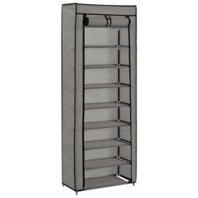 Mueble zapatero de tela con funda gris 57x29x162 cm Mueble zapatero de tela con funda gris 57x29x162 cm