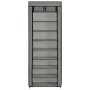 Mueble zapatero de tela con funda gris 57x29x162 cm