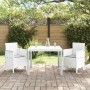Conjunto de Comedor de Jardín 3 pcs Ratan Polt
