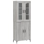 Aparador alto madera contrachapada gris sonoma 69,5x34x180 cm | Foro24.es | Tu tienda online para hogar, jardín y más Foro24.es