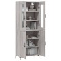Aparador alto madera contrachapada gris sonoma 69,5x34x180 cm | Foro24.es | Tu tienda online para hogar, jardín y más Foro24.es