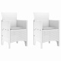 Conjunto de Comedor de Jardín 3 pcs Ratan Polt