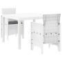 Conjunto de Comedor de Jardín 3 pcs Ratan Polt