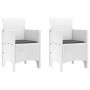 Conjunto de Comedor de Jardín 3 pcs Ratan Polt