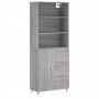 Hohes Sideboard aus sonomagrauem Sperrholz, 69,5 x 34 x 180 cm von vidaXL, Sideboards - Ref: Foro24-3189427, Preis: 154,89 €,...