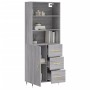 Hohes Sideboard aus sonomagrauem Sperrholz, 69,5 x 34 x 180 cm von vidaXL, Sideboards - Ref: Foro24-3189427, Preis: 154,89 €,...