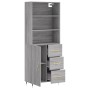 Hohes Sideboard aus sonomagrauem Sperrholz, 69,5 x 34 x 180 cm von vidaXL, Sideboards - Ref: Foro24-3189427, Preis: 154,89 €,...