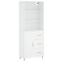 Aparador alto madera contrachapada blanco 69,5x34x180 cm by vidaXL, Sideboards - Ref: Foro24-3189421, Price: 145,58 €, Discou...