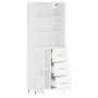 Aparador alto madera contrachapada blanco 69,5x34x180 cm by vidaXL, Sideboards - Ref: Foro24-3189421, Price: 145,58 €, Discou...