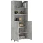 Tall plywood gray concrete sideboard 69.5x34x180 cm by vidaXL, Sideboards - Ref: Foro24-3189233, Price: 122,42 €, Discount: %