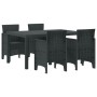 Conjunto de Comedor de Jardín 5 pcs Antracita Ratan Polt