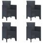 Conjunto de Comedor de Jardín 5 pcs Antracita Ratan Polt