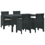 Conjunto de Comedor de Jardín 5 pcs Antracita Ratan Polt