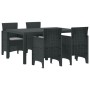 Conjunto de Comedor de Jardín 5 pcs Antracita Ratan Polt